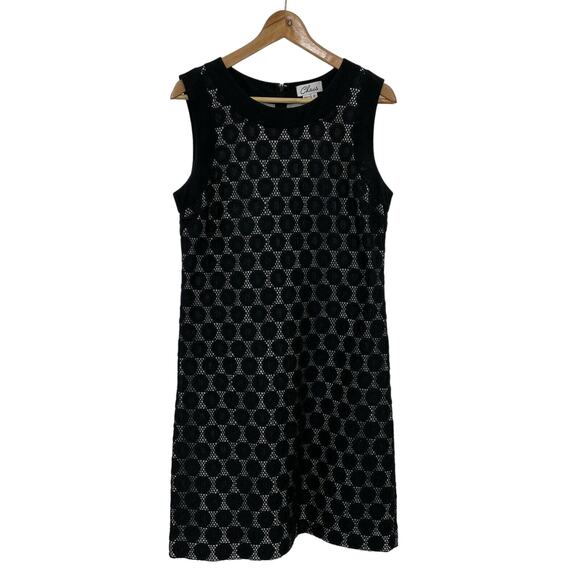 Chaus Women's Size 8 Dress Black Sleeveless Burnout Lace - Picture 1 of 13